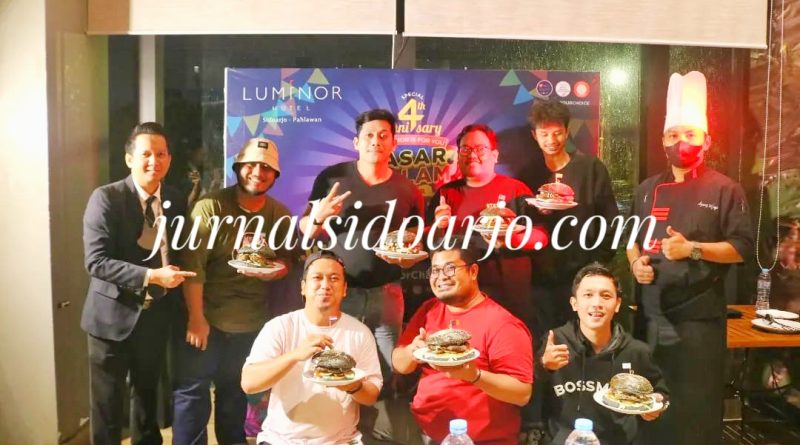 Rayakan Hari Jadi Ke 4 Luminor Hotel Sidoarjo Adakan Lomba Makan Burger Berukuran Jumbo